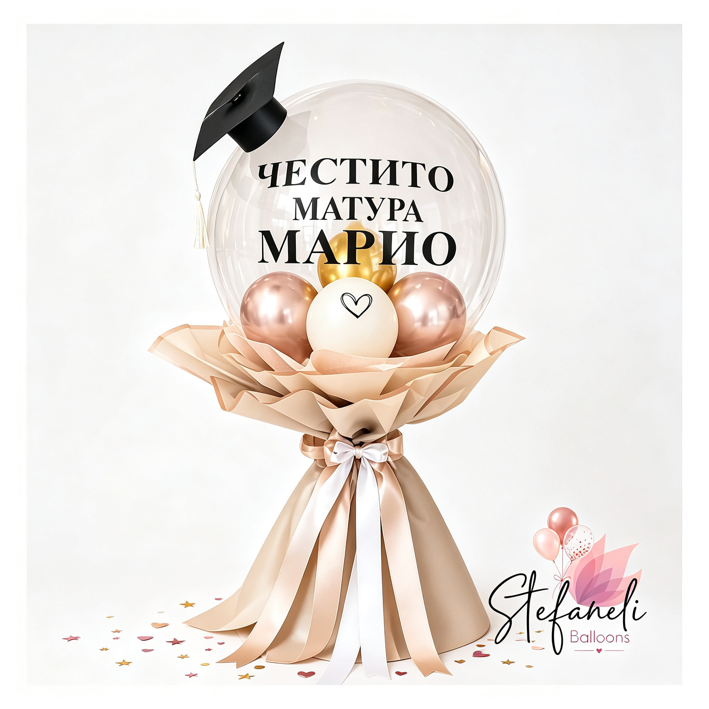 Подарок сет  балон букет за Дипломска и Матура