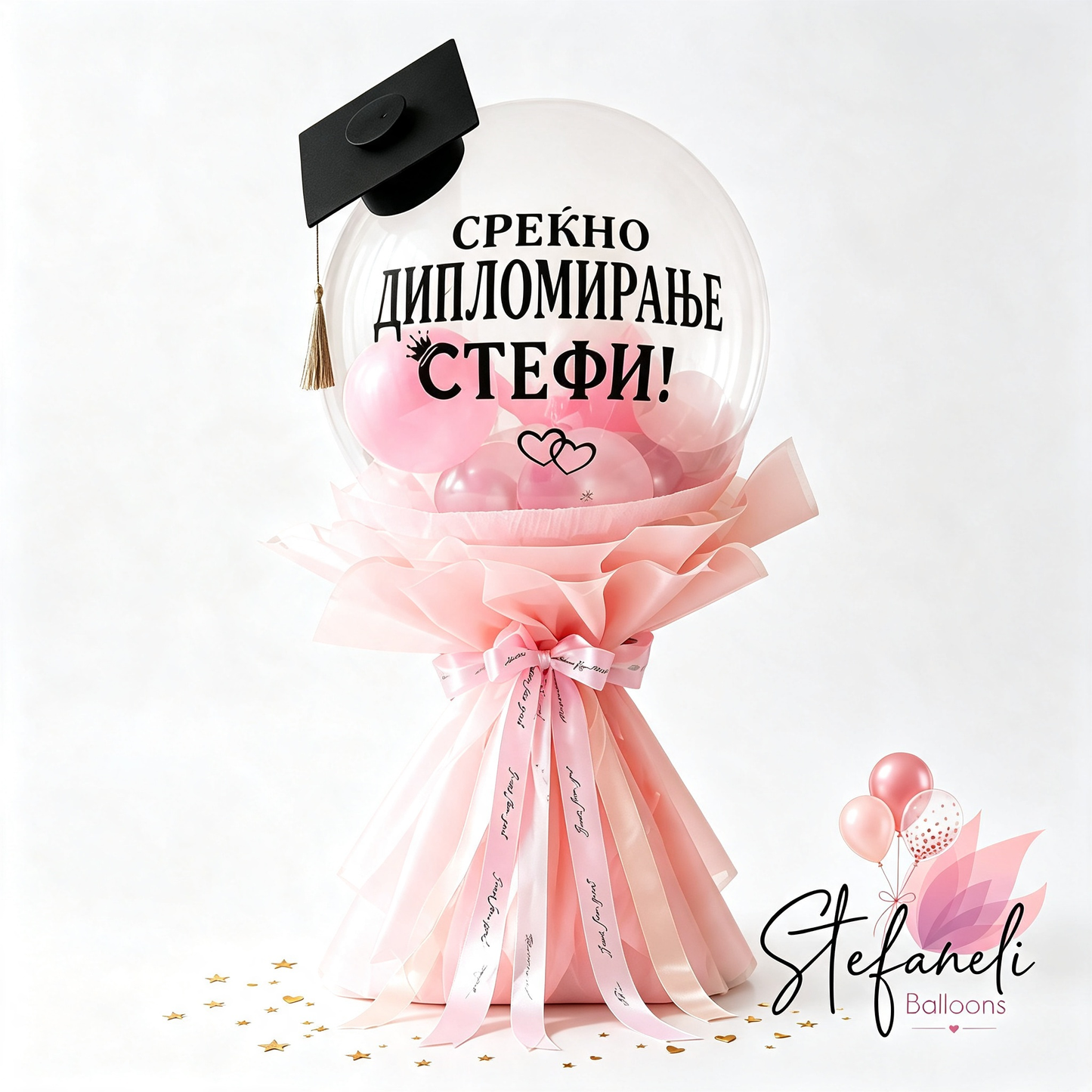 Подарок сет  балон букет за Дипломска и Матура