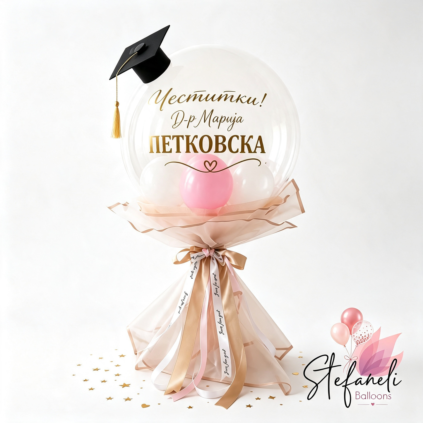 Подарок сет  балон букет за Дипломска и Матура